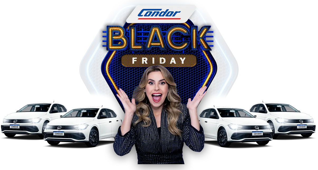 Acelere suas compras na Black Friday Condor! Descontos especiais, cashback e prêmios esperam por você na Promoção Condor Acelera Black.