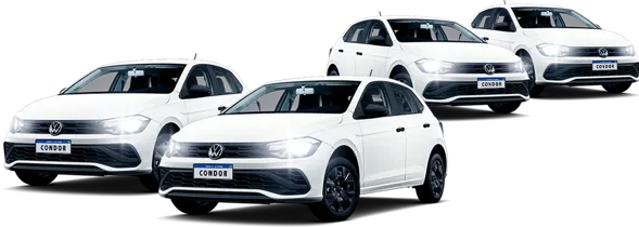 Quatro dos carros zero quilômetro da promoção Condor Acelera Black